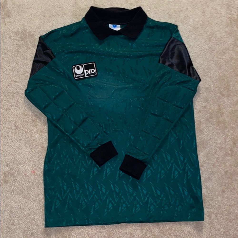 Uhlsport youth Green Collared Goalie Jersey